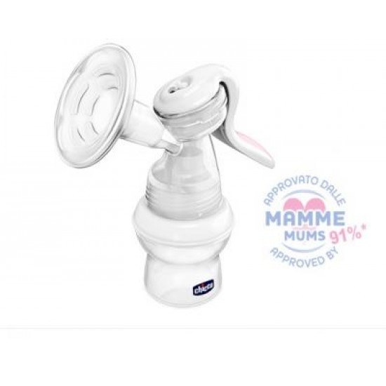 Молокоотсос ручной Chicco Natural Feeling с бутылочкой 