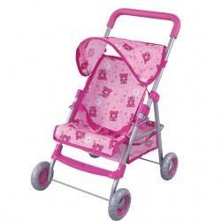 Кукольная коляска/трость с регулируемым капором FEI LI TOYS 46х35.5х63cm розовый