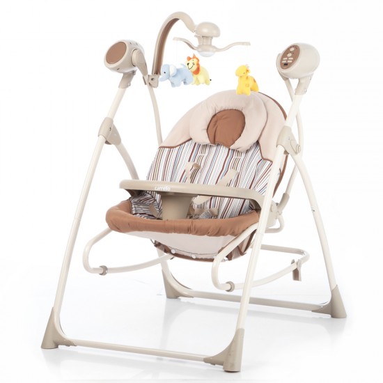 Колыбель качели детские CARRELLO Nanny 3в1 CRL-0005 Beige Strip