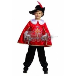 Костюм Мушкетер красный ( текстиль ) 7003