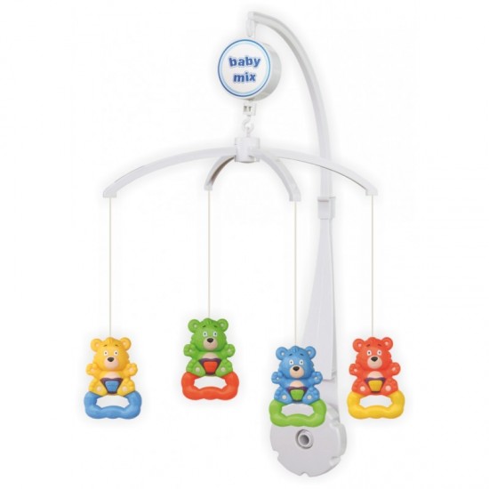 Каруселька с пластиковыми игрушками SK/99011 мишки на качелях    