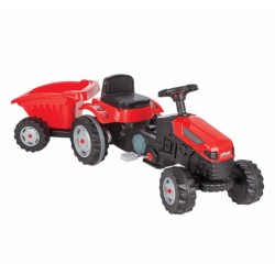Автомобиль педальный PILSAN Tractor с прицепом Red/Красный