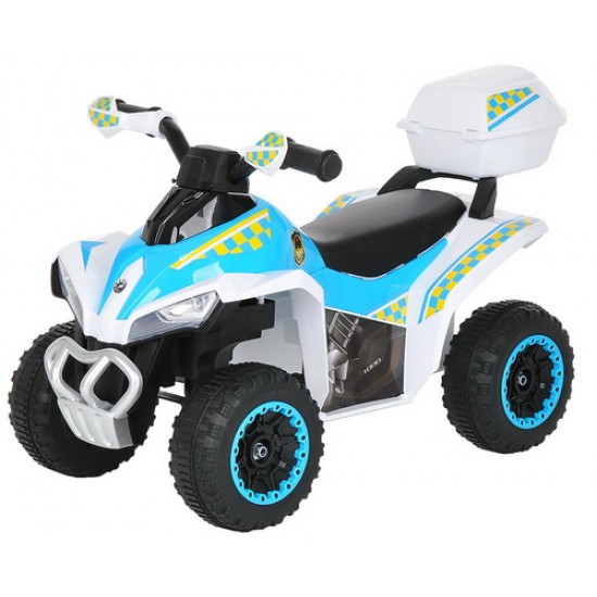 Каталка PITUSO КВАДРОЦИКЛ с багажником WHITE/Белый-голубой