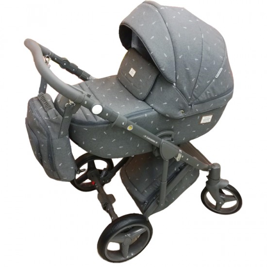 Коляска Adamex Luciano 2 в 1 Y116 графитовый/серый