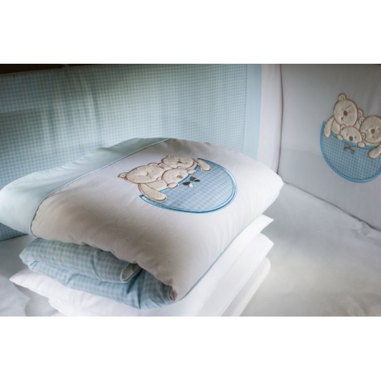 Комплект в коляску LAPPETTI МИШКИНА СЕМЕЙКА Бирюза