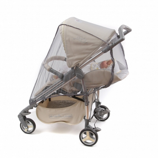 Москитная сетка BAMBOLA УНИВЕРСАЛЬНАЯ Серый/молнии на весь купол люлька/прогулка 