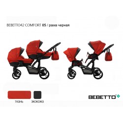 Детская коляска для двойни 2 в 1 Bebetto42 Сomfort 05 рама черная