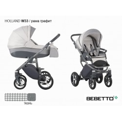 Детская коляска 2 в 1 Bebetto Holland W33 рама графит