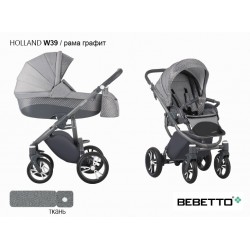 Детская коляска 2 в 1 Bebetto Holland W39 рама графит
