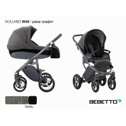Детская коляска 2 в 1 Bebetto Holland W48 рама графит