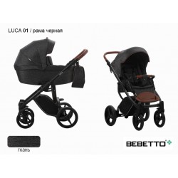 Детская коляска 2 в 1 Bebetto Luca 01 рама черная