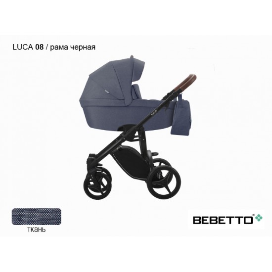 Детская коляска 2 в 1 Bebetto Luca 08 рама черная