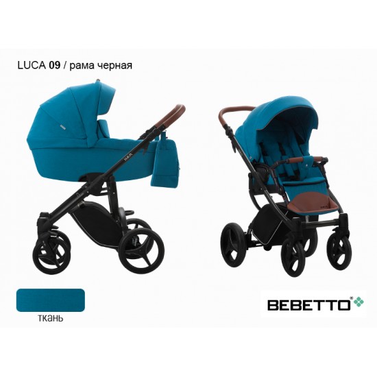 Детская коляска 2 в 1 Bebetto Luca 09 рама черная