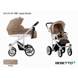 Детская коляска 2 в 1 Bebetto Magnum 148 рама белая