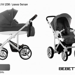Детская коляска 2 в 1 Bebetto Magnum 230 рама белая