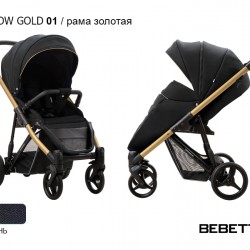 Детская прогулочная коляска Bebetto Rainbow GOLD 01 рама золотая
