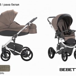 Детская коляска 2 в 1 Bebetto Tito 03 рама белая