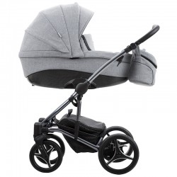 Детская коляска 2 в 1 Bebetto Tito Premium Class DARK 2020 01 рама хромированный металлик 