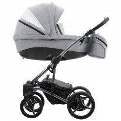 Детская коляска 2 в 1 Bebetto Tito Premium Class DARK 2020 02 рама хромированный металлик 