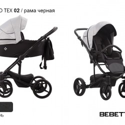 Детская коляска 2 в 1 Bebetto Torino TEX 02 рама черная