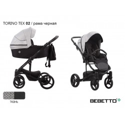 Детская коляска 2 в 1 Bebetto Torino TEX 02 рама черная
