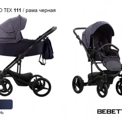 Детская коляска 2 в 1 Bebetto Torino TEX 111 рама черная