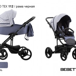 Детская коляска 2 в 1 Bebetto Torino TEX 112 рама черная