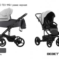 Детская коляска 2 в 1 Bebetto Torino TEX 113 рама черная