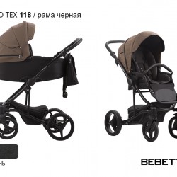 Детская коляска 2 в 1 Bebetto Torino TEX 118 рама черная