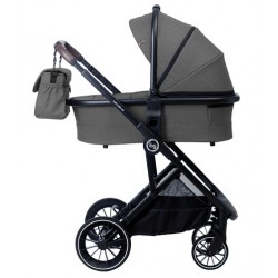 Детская коляска Bubago LIRA BD801 3в1  Dark Grey (Темно-серый) рама черная