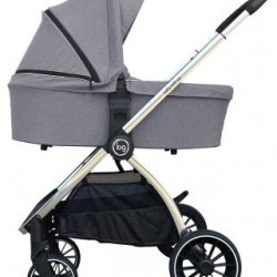Детская коляска Bubago Lacio Light Grey 3в1 (хром)