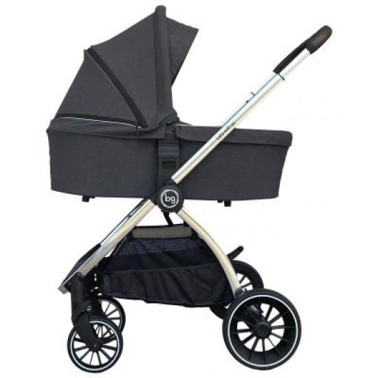 Детская коляска Bubago Lacio Dark Grey 3в1 (хром)