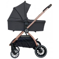 Детская коляска Bubago Lacio Dark Grey 3в1 (бронза)