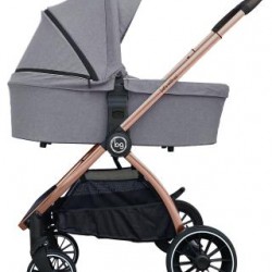 Детская коляска Bubago Lacio Light Grey 3в1 (бронза)