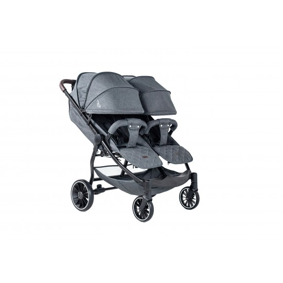 Детская прогулочная коляска Bubago BG T1 MODEL Q Duo Light grey
