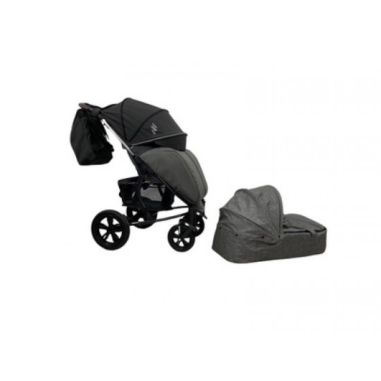 Детская прогулочная коляска Bubago MODEL ONE Plus/люлька Black/Light grey (Черный+светло-серый)