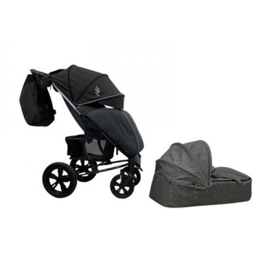 Детская прогулочная коляска Bubago MODEL ONE Plus /люлька Black/Dark grey (Черный/Темно-серый)
