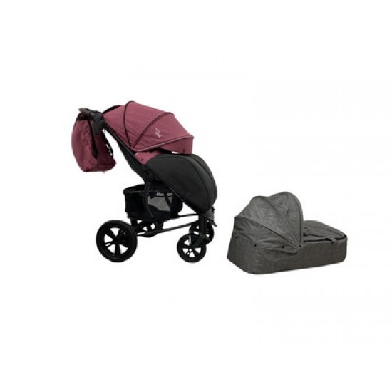 Детская прогулочная коляска Bubago MODEL ONE Plus/люлька Beetroot/black (Свекольно-черный)