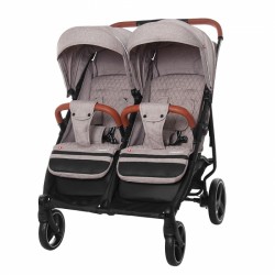 Детская коляска для двойни CARRELLO CRL-5502 Connect Cotton Beige/бежевый