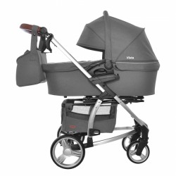 Детская коляска CARRELLO Vista 2 в 1 CRL-6501 STEEL GRAY/серый