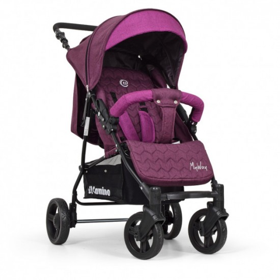 Коляска EL Camino My Way ME1012L Marsala/фиолетовый
