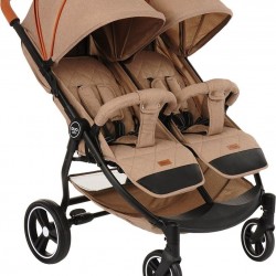 Коляска прогулочная для двойни PITUSO DUOCITY Бежевый