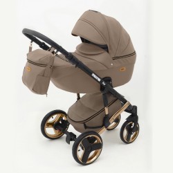 Детская универсальная коляска Ray Ultra Miedz 2 в 1 30/коричневая кожа