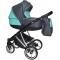Детская универсальная коляска Ray Agix 2 в 1 7/графитовая кожа/бирюзовая кожа