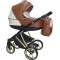 Детская универсальная коляска Ray Agix 2 в 1 8/коричневая кожа/молочная кожа