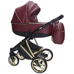Детская универсальная коляска Ray Agix 2 в 1 6/бордовая кожа
