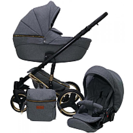Детская универсальная коляска Ray Ultra Gold 2в1 33/графитовая кожа