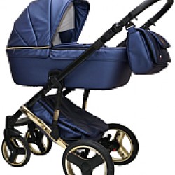 Детская универсальная коляска Ray Victoria Gold 2 в 1 38 синяя кожа