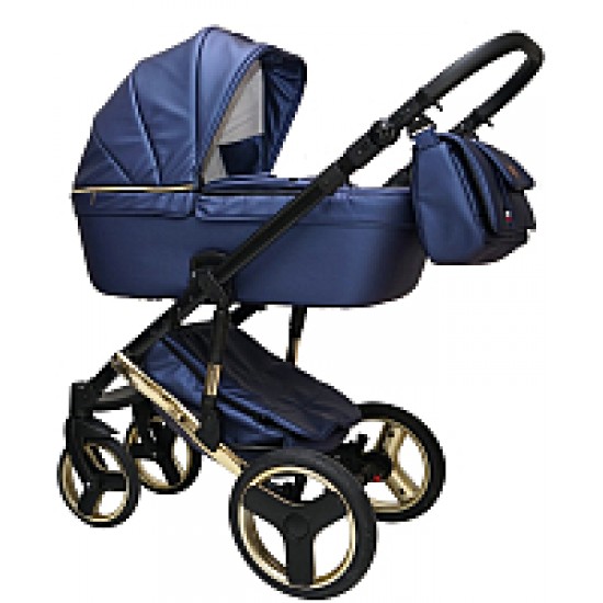 Детская универсальная коляска Ray Victoria Gold 2 в 1 38 синяя кожа