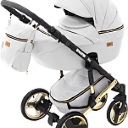Детская универсальная коляска Ray Ultra Gold 2 в 1 белая кожа 6